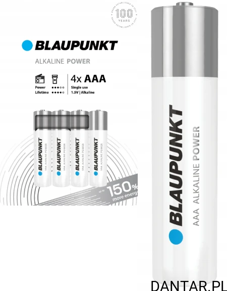 Bateria Blaupunkt LR03 AAA alkaline power a4/12