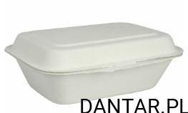 Pojemnik obiadowy duży hamburger bio z trzciny cukrowej 190x136x60 a50