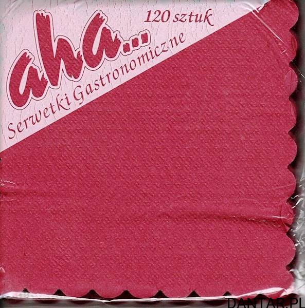 Serwetki gastronomiczne ząbkowane bordo 15x15 Aha a120/80