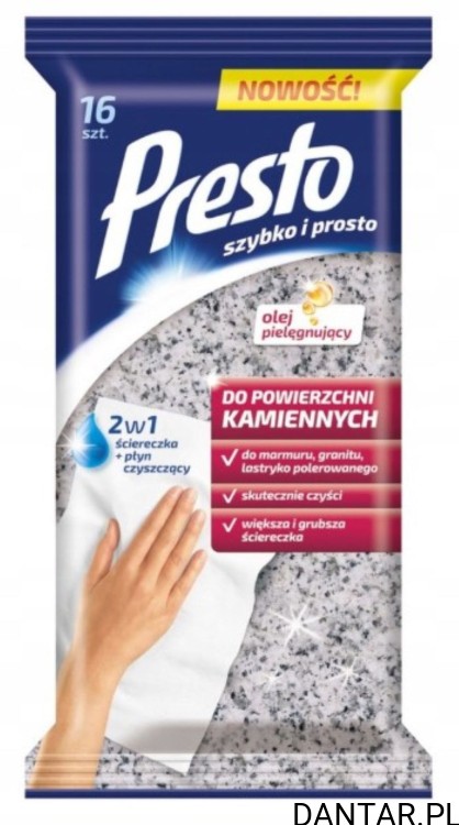 Ściereczki nasączane do kamienia Presto a16