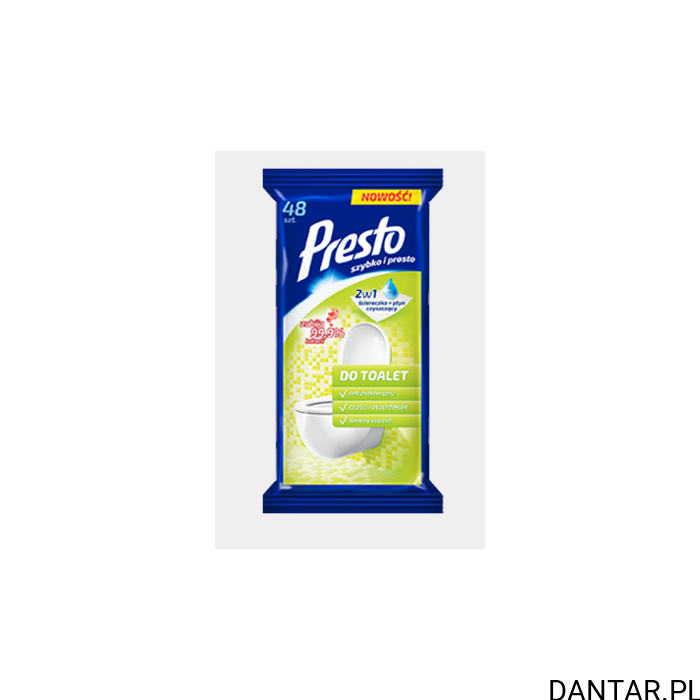 Ściereczki nasączane do toalet Presto a48/12