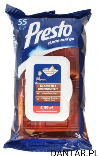Ściereczki nasączane do mebli Presto a55/12