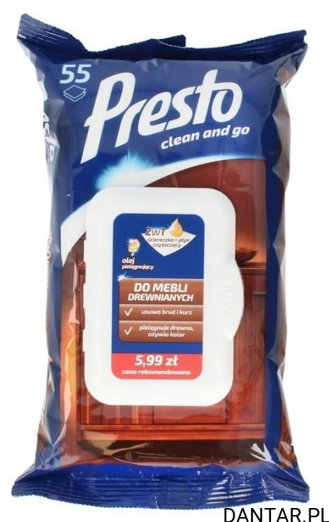 Ściereczki nasączane do mebli Presto a55/12