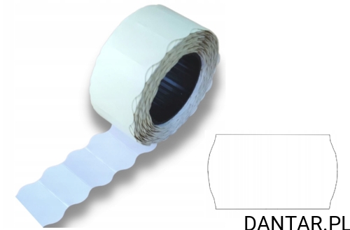 Taśma do metkownicy numerator falista biała 1w 22x12