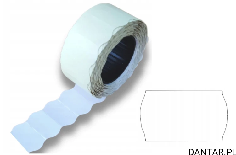 Taśma do metkownicy numerator falista biała 1w 22x12