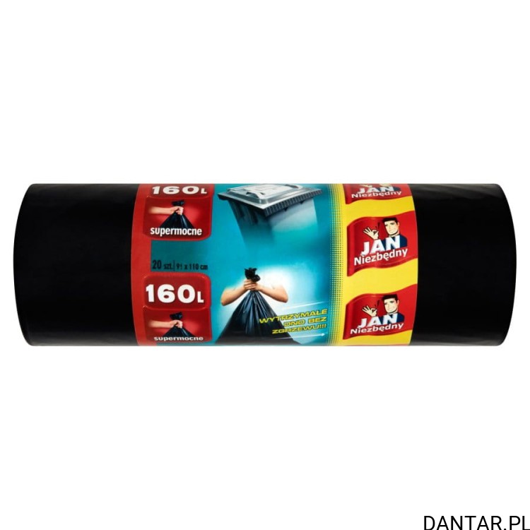Worki na śmieci czarne JN LD 160l a20/8