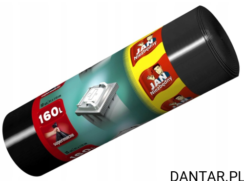 Worki na śmieci 160l czarne LD Jan Niezbędny a10/15