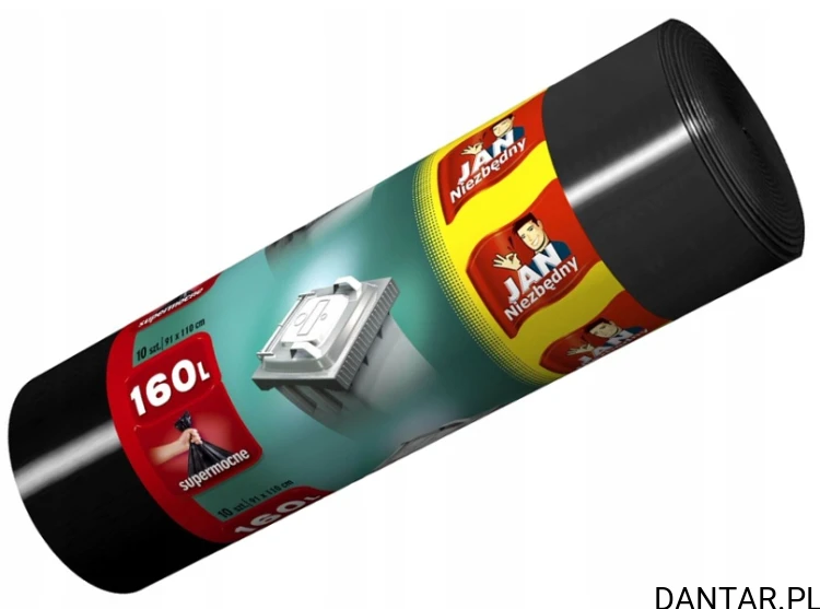 Worki na śmieci 160l czarne LD Jan Niezbędny a10/15