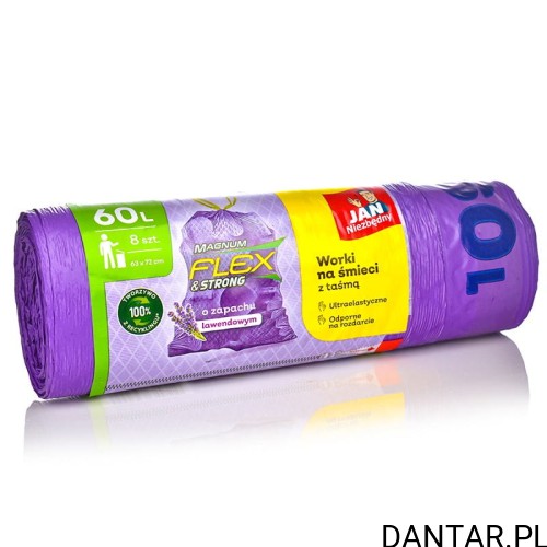 Worki 60l na śmieci magnum lawendowe Jan Niezbędny a8