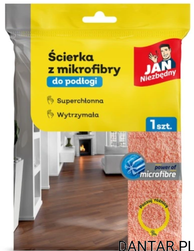 Ścierka z mikrofibry do podłógi 55x45 Jan Niezbędny pomarańczowa  a1/10