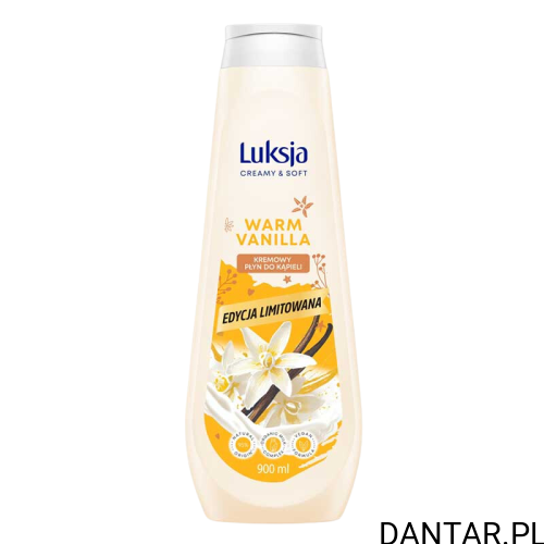 Luksja kremowy płyn do kąpieli warm vanilla 900ml