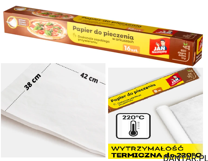 Papier do pieczenia w arkuszach a16 Jan Niezbędny a16/12
