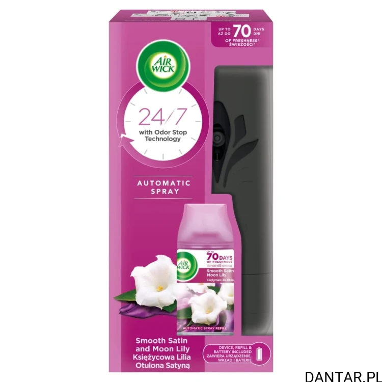 Air wick odświeżacz elektryczny automat 250ml księżycowa lilia otulona satyną a1/6