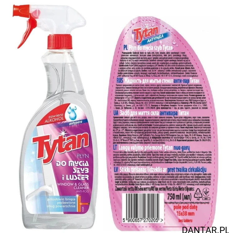 Płyn do mycia szyb 750ml Tytan antypara a1/8