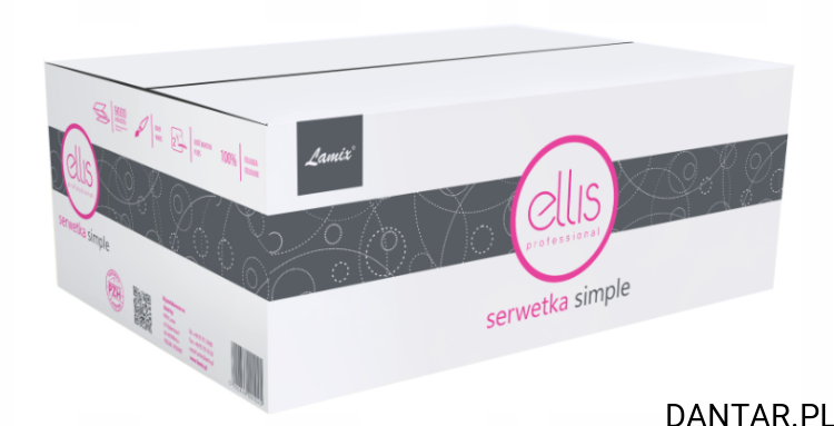 Serwetka do dyspensera Ellis mała 9000szt 1045 10,5x21cm a1/40