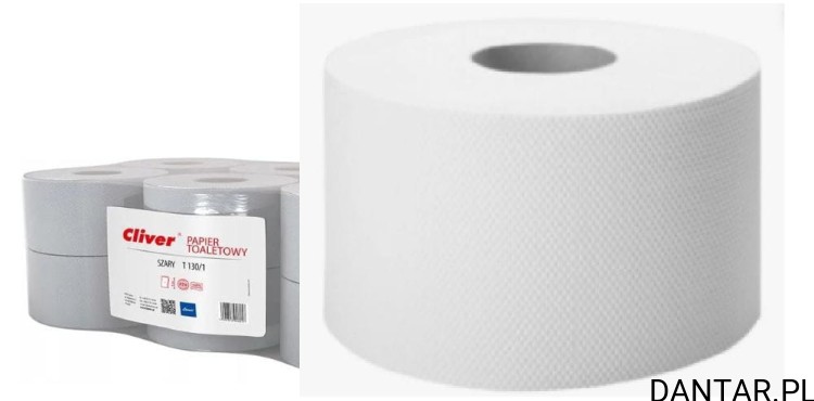 Papier toaletowy jumbo cliver biały 1-w T130/1 6057 a1/12/720