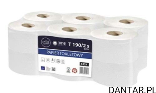 Papier toaletowy centralnego dozowania biały celuloza 2-w Ellis T190/2S a12 6224