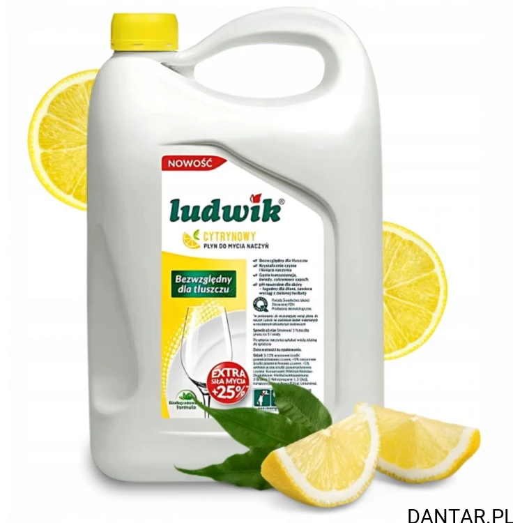 Ludwik 5L płyn do naczyń  cytryna a1
