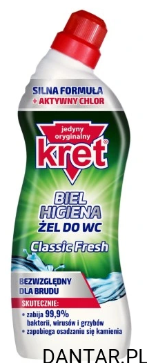 Kret 750g żel do wc Classic fresh z chlorem 1 a1/12