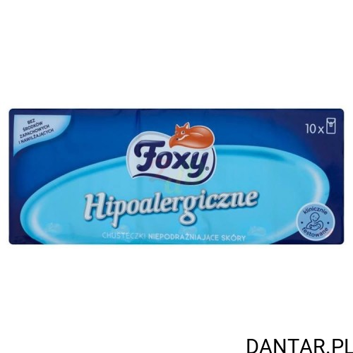 Chusteczki hipoalergiczne foxy 10x10 /18