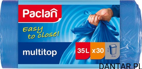 Worki 35l na śmieci niebieskie multi top Paclan a36/42