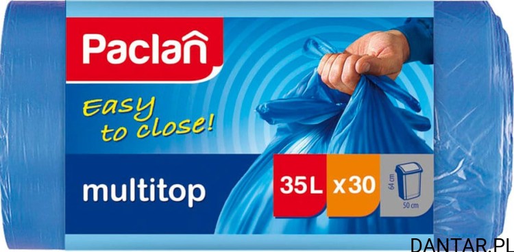 Worki 35l na śmieci niebieskie multi top Paclan a36/42