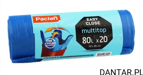 Worki 80l na śmieci niebieskie multi top Paclan a1/20