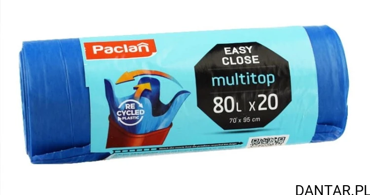 Worki 80l na śmieci niebieskie multi top Paclan a1/20