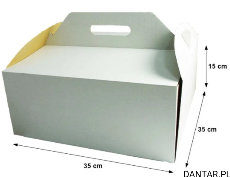 Karton 35x35x15 biały na tort mikrofala a1/25