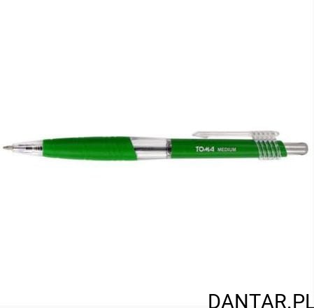 Długopis  medium automat zielony TO-038 Toma