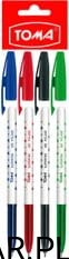 Długopis s-fine mix kolor TO-059 Toma a4