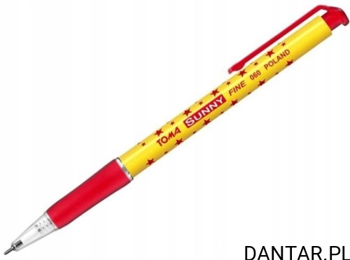 Długopis TOMA gwiazdka automat SUNNY Czerwony a1/20 To-060