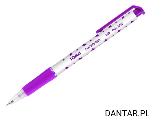 Długopis gwiazdka automat fioletowy TO-069 Toma a1/20  