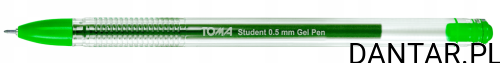 Długopis żelowy 0,5 student zielony TO-071 Toma a1/20