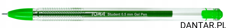 Długopis żelowy 0,5 student zielony TO-071 Toma a1/20