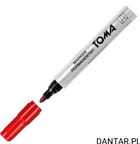 TOMA Marker permamentny okrągły Czerwony TO-090  a1/10