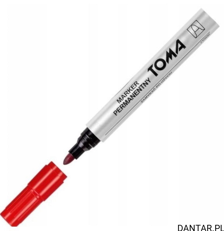 TOMA Marker permamentny okrągły Czerwony TO-090  a1/10