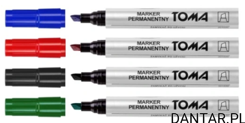Marker permamentny ścięty mix kolor a4 TO-091 Toma 
