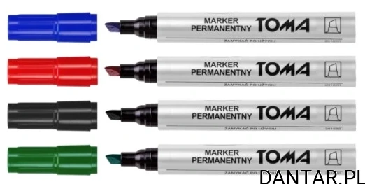 Marker permamentny ścięty mix kolor a4 TO-091 Toma 