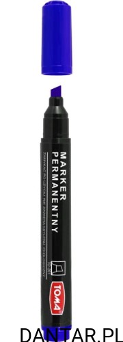 Marker permamentny ścięty niebieski TO-201 Toma a1/10