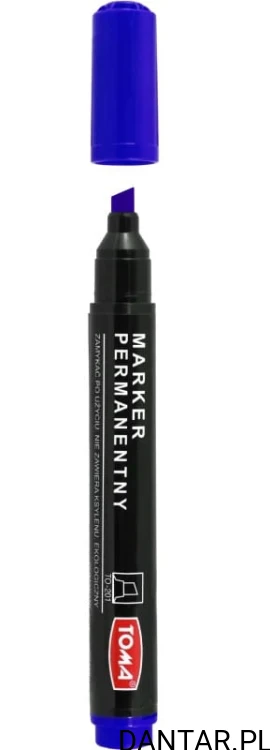 Marker permamentny ścięty niebieski TO-201 Toma a1/10