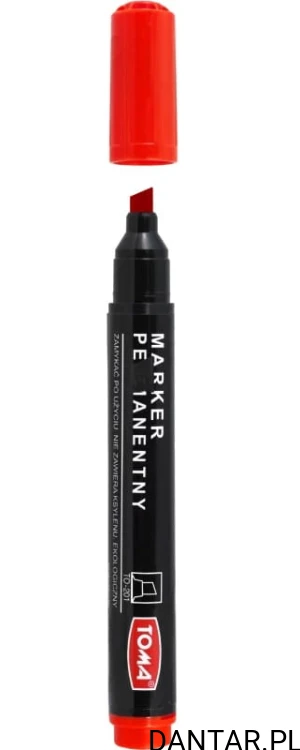 Marker permamentny ścięty czerwony TO-201 Toma a1/10