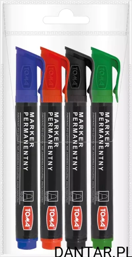 Marker permamentny okrągły mix kolor a8 TO-202 Toma