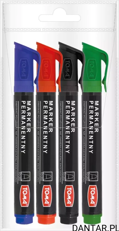 Marker permamentny okrągły mix kolor a8 TO-202 Toma