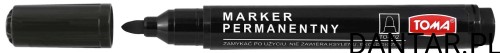 Marker permamentny okrągły czarny TO-202 Toma a1/10