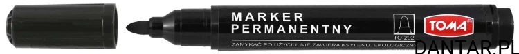 Marker permamentny okrągły czarny TO-202 Toma a1/10