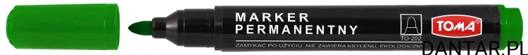 Marker permamentny okrągły zielony TO-202 Toma a1/10