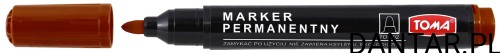 Marker permamentny okrągły brązowy TO-202 Toma a1/10