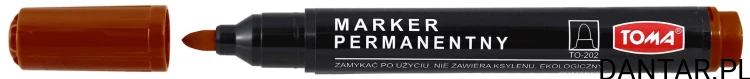 Marker permamentny okrągły brązowy TO-202 Toma a1/10