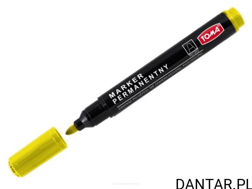 Marker permamentny okrągły żółty TO-202 Toma  a1/10